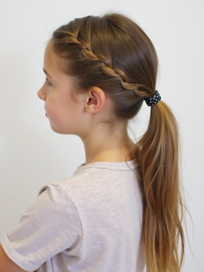 Hairstyles For School: Braided Pigtails with Ribbon
