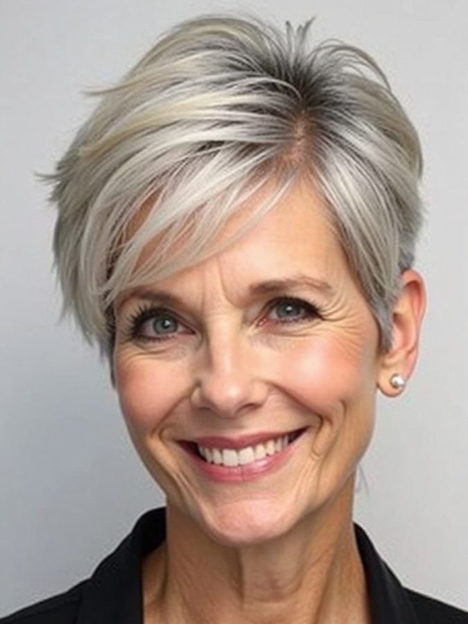 Hairstyles For Thin Hair Fine Over 50: Textured Lob with Balayage