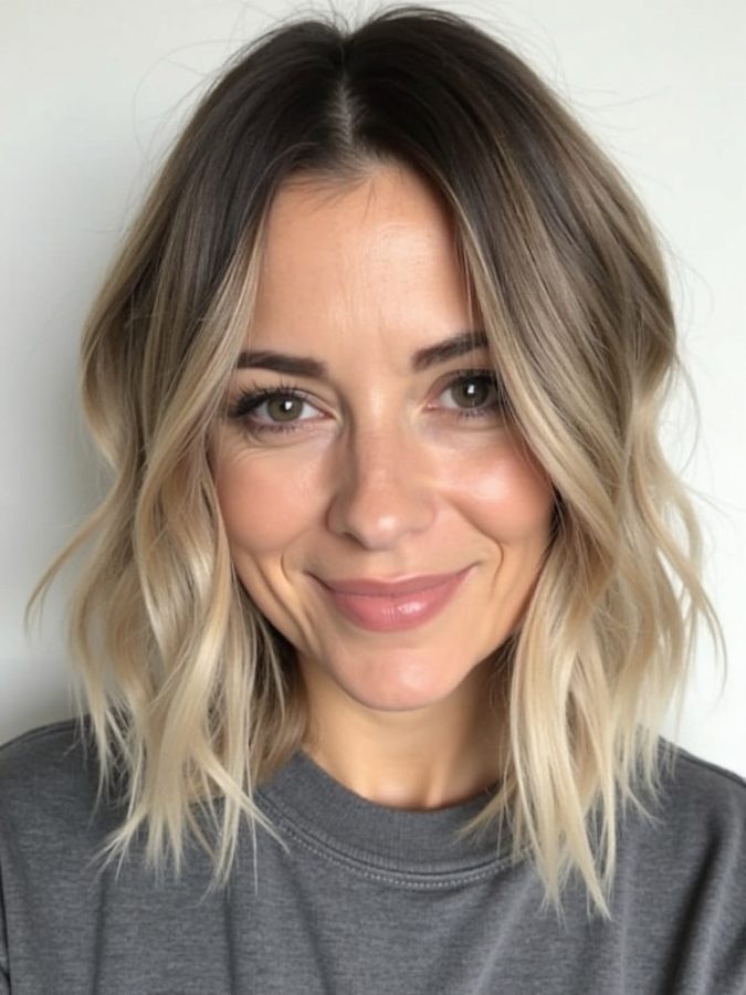 Hairstyles For Thin Hair Fine Over 50: Chin-Length Layered Bob