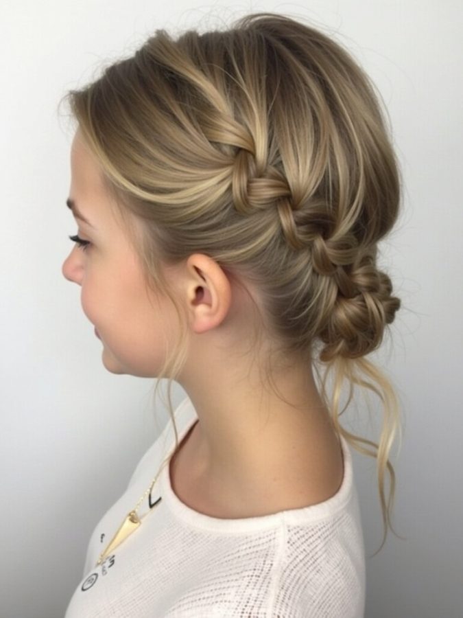 Hairstyles For School: Twisted Crown Braid