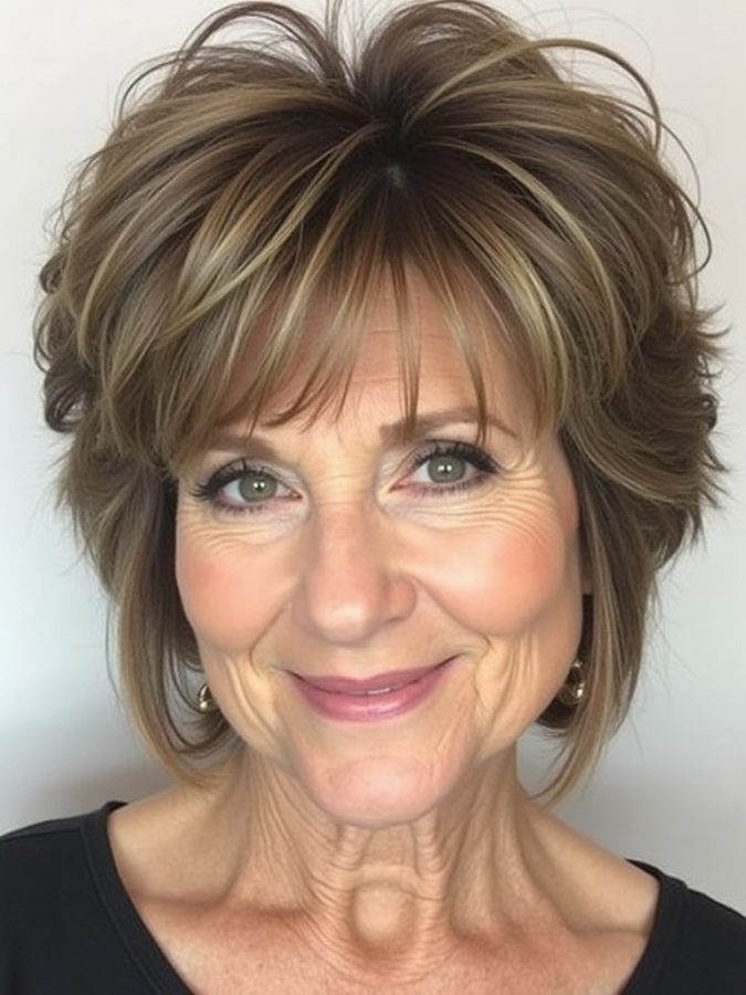 Hairstyles For Thin Hair Fine Over 50: Soft Waves with Side Part