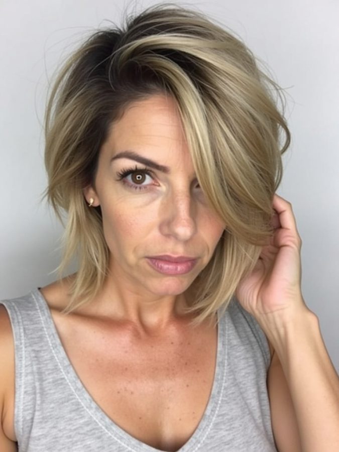 Hairstyles For Thin Hair Fine Over 50: Graduated Bob