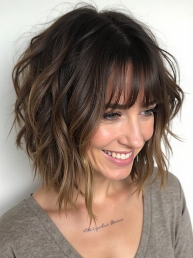 Collarbone Length Hair with Textured Lob