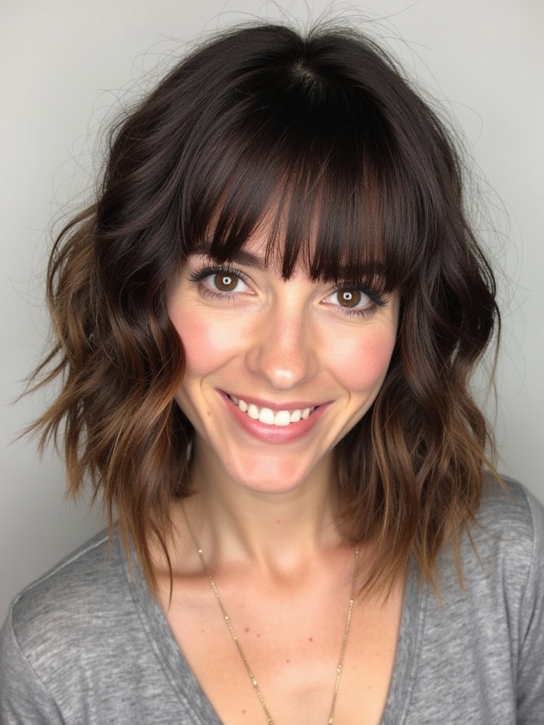 Collarbone Length Hair with Pin Curls