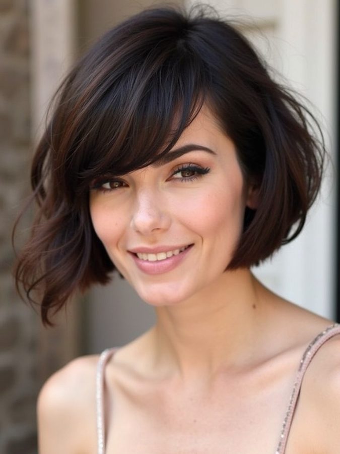 French Bob with Face-Framing Curtain Bangs