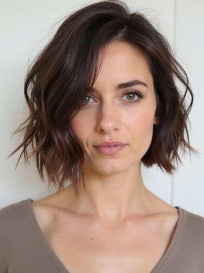 Edgy French Bob with Shaved Nape