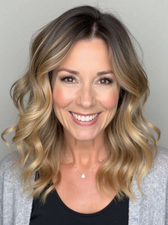 Hairstyles For Thin Hair Fine Over 50: Voluminous Shag with Bangs