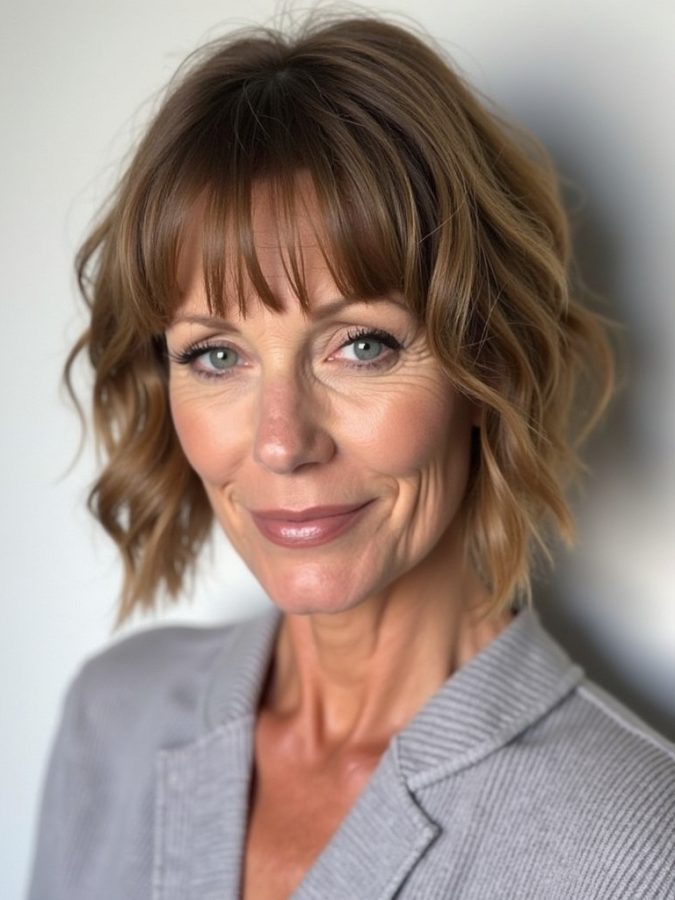 Hairstyles For Thin Hair Fine Over 50: Asymmetrical Bob