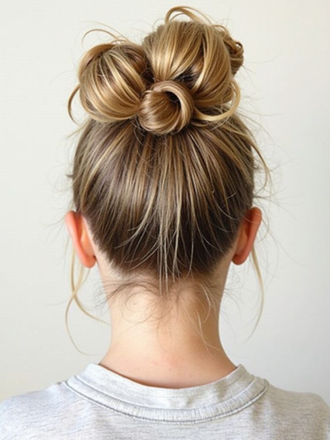 Hairstyles For School: Half-Up Top Knot
