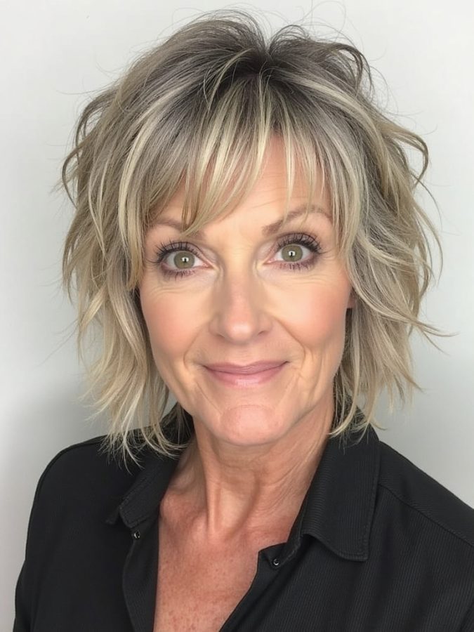 Hairstyles For Thin Hair Fine Over 50: Feathered Layers