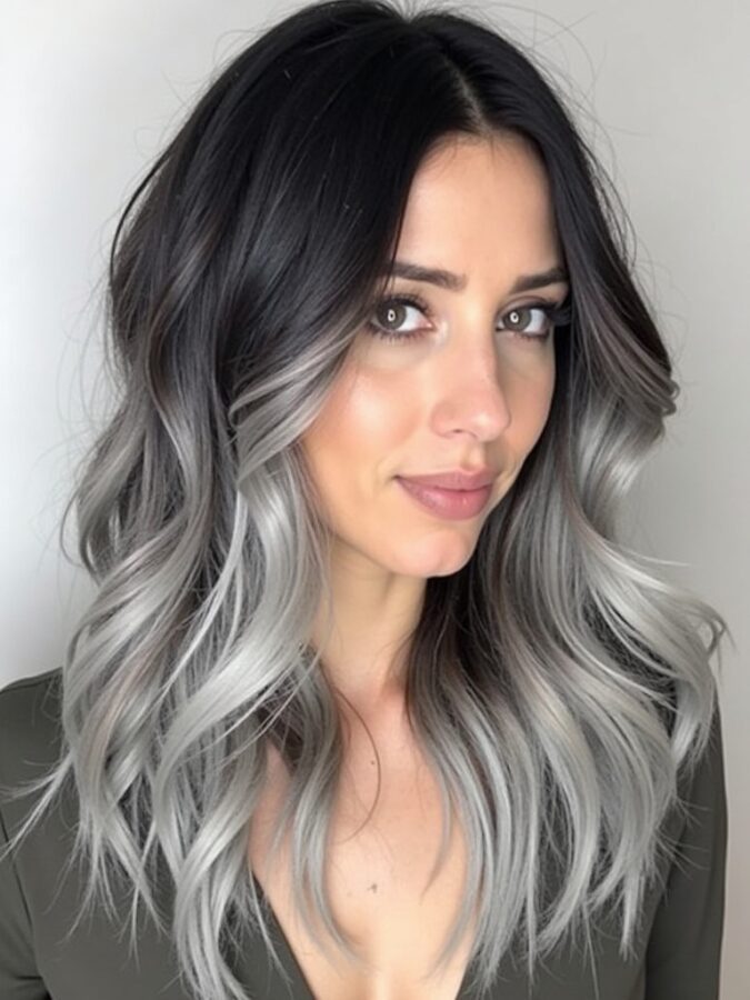 Hair Color Ideas For Brunettes: Burgundy Balayage