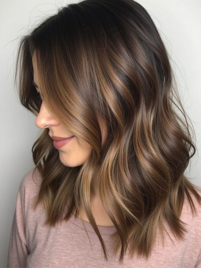 Hair Color Ideas For Brunettes: Toffee Swirl Balayage