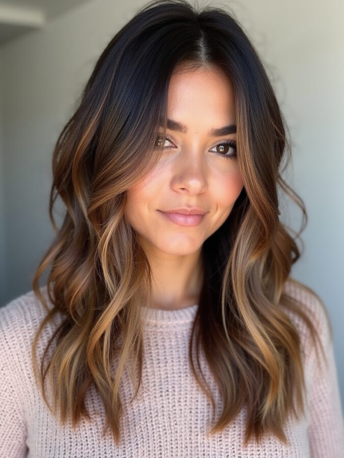 Hair Color Ideas For Brunettes: Brunette to Gold Ombre