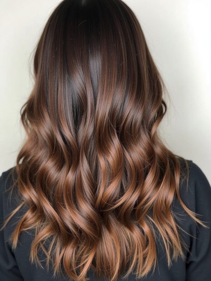 Inverted Dark Caramel Balayage