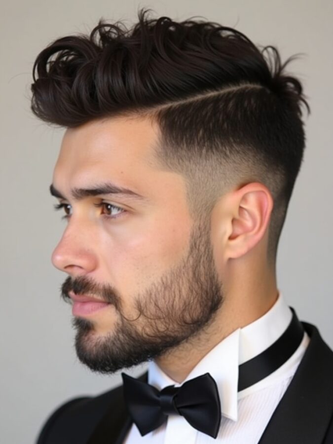 Mens Curly Hair Styles: The Curly Pompadour