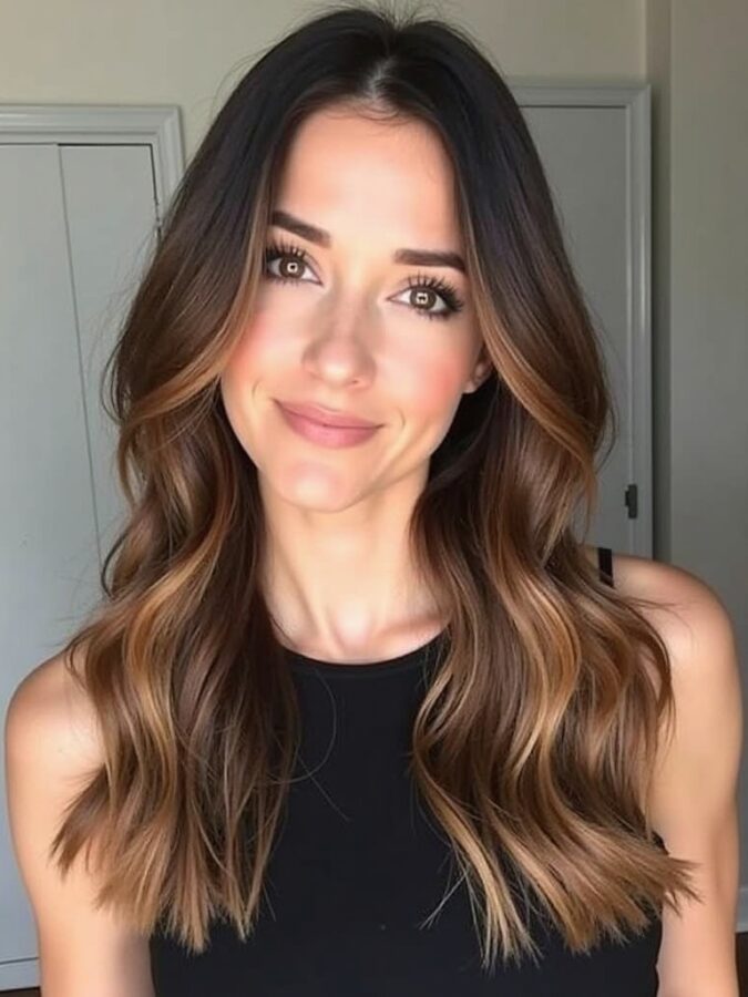 Hair Color Ideas For Brunettes: Deep Black to Teal Ombre